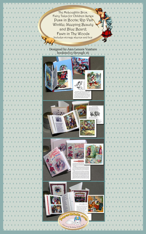 McLoughlin Brothers Children's Books 1:12 dollhouse scale