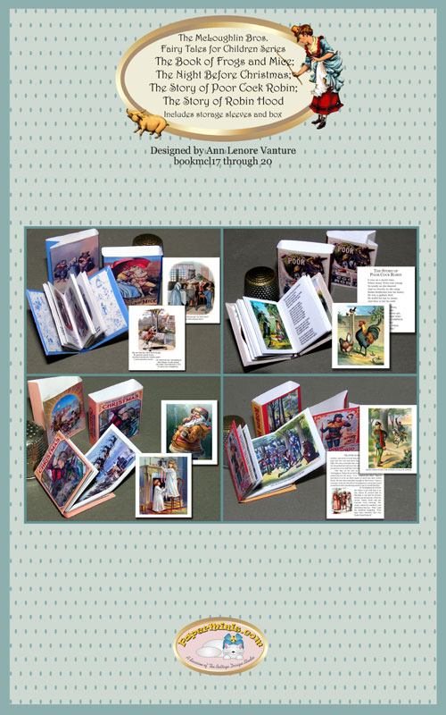 McLoughlin Brothers Children's Books 1:12 dollhouse scale