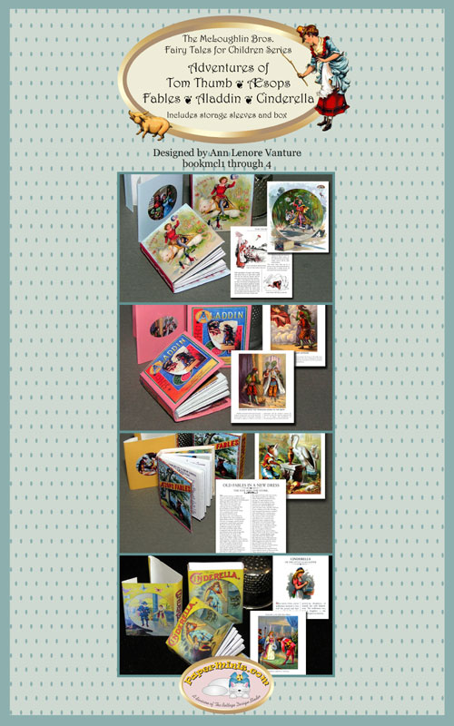 McLoughlin Brothers Children's Books 1:12 dollhouse scale