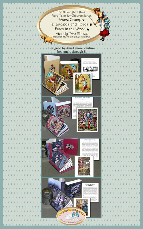 McLoughlin Brothers Children's Books 1:12 dollhouse scale