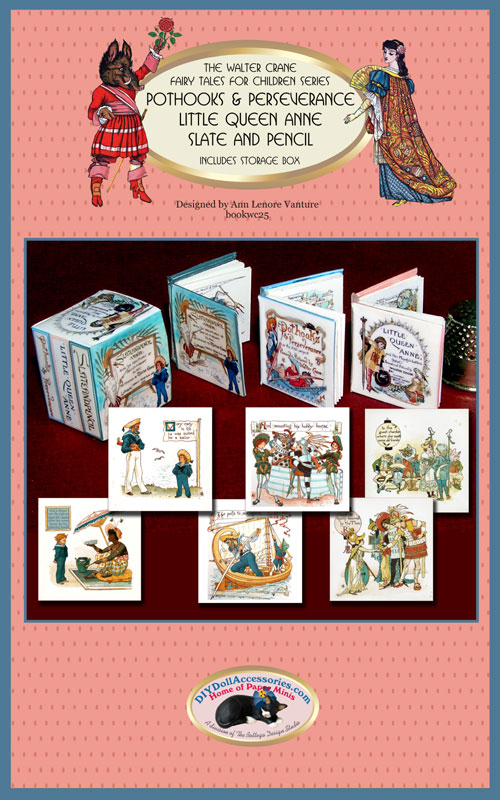 Walter Crane Children's Books 1:12 dollhouse scale