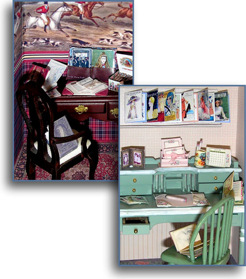 Man and Woman's Victorian Desks