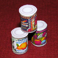 1 inch scale: vintage canned food