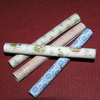 1 inch scale: rolls of wallpaper