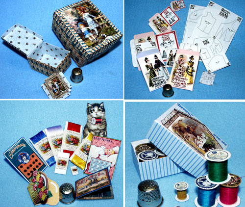 girl doll 1:3 scale vintage sewing kit