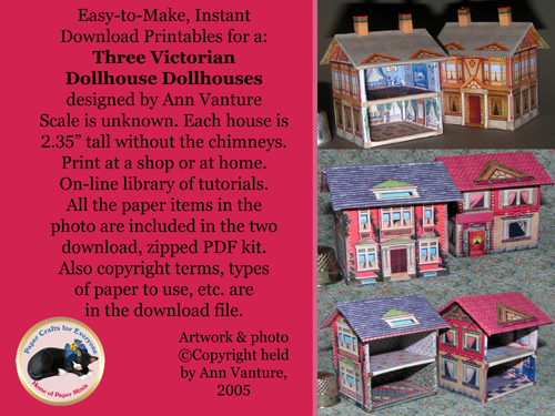 Three Victorian Dollhouses DIY