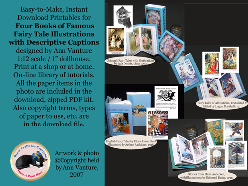 bookb4 fairy tale books for 1:12 scale