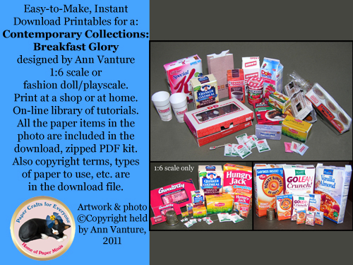 breakfast accessories for 1:6 scale