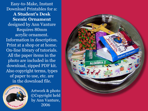 Student's Desk Scenic Ornament