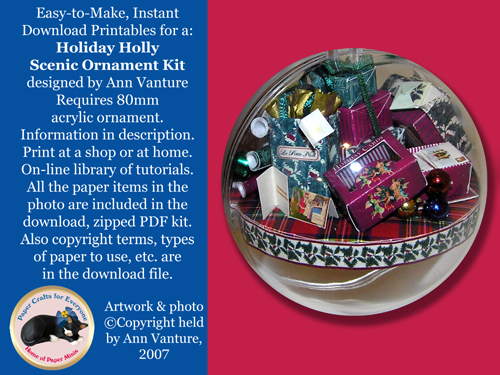 Holiday Holly Ornament DIY