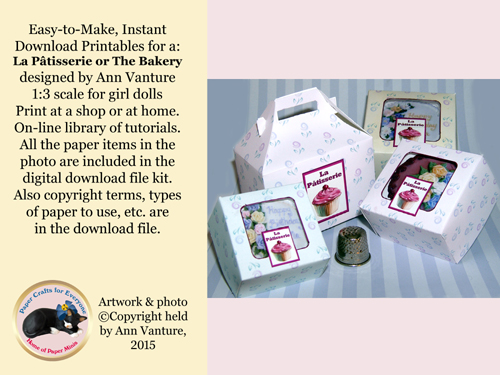 Girl Doll Bakery Items 1:3 scale
