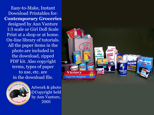 Contemporary Groceries for Girl Doll 1:3 scale