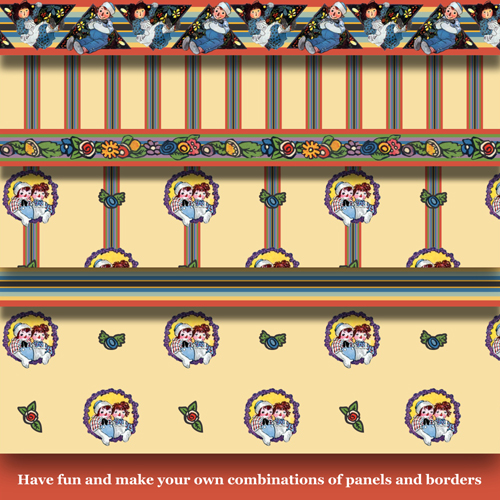 Raggedy Ann Motif wallpaper photo 1 1:12 scale