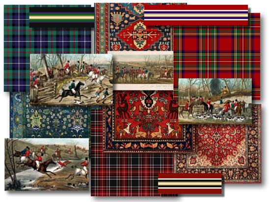 plaids and hunts collage of wallpaers and scenes