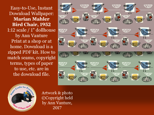 Marian Mahler wallpaper for 1:12 scale